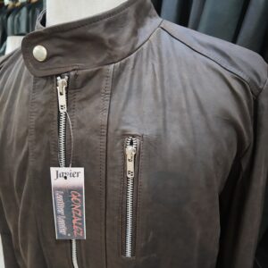 Campera en cuero vacuno "Tato"