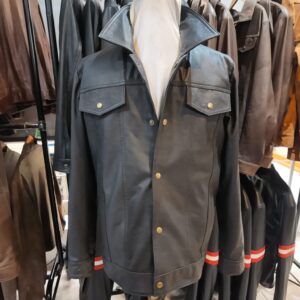 Campera de cuero "Levis" negra