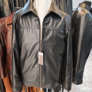 Campera de cuero "Martín" negra